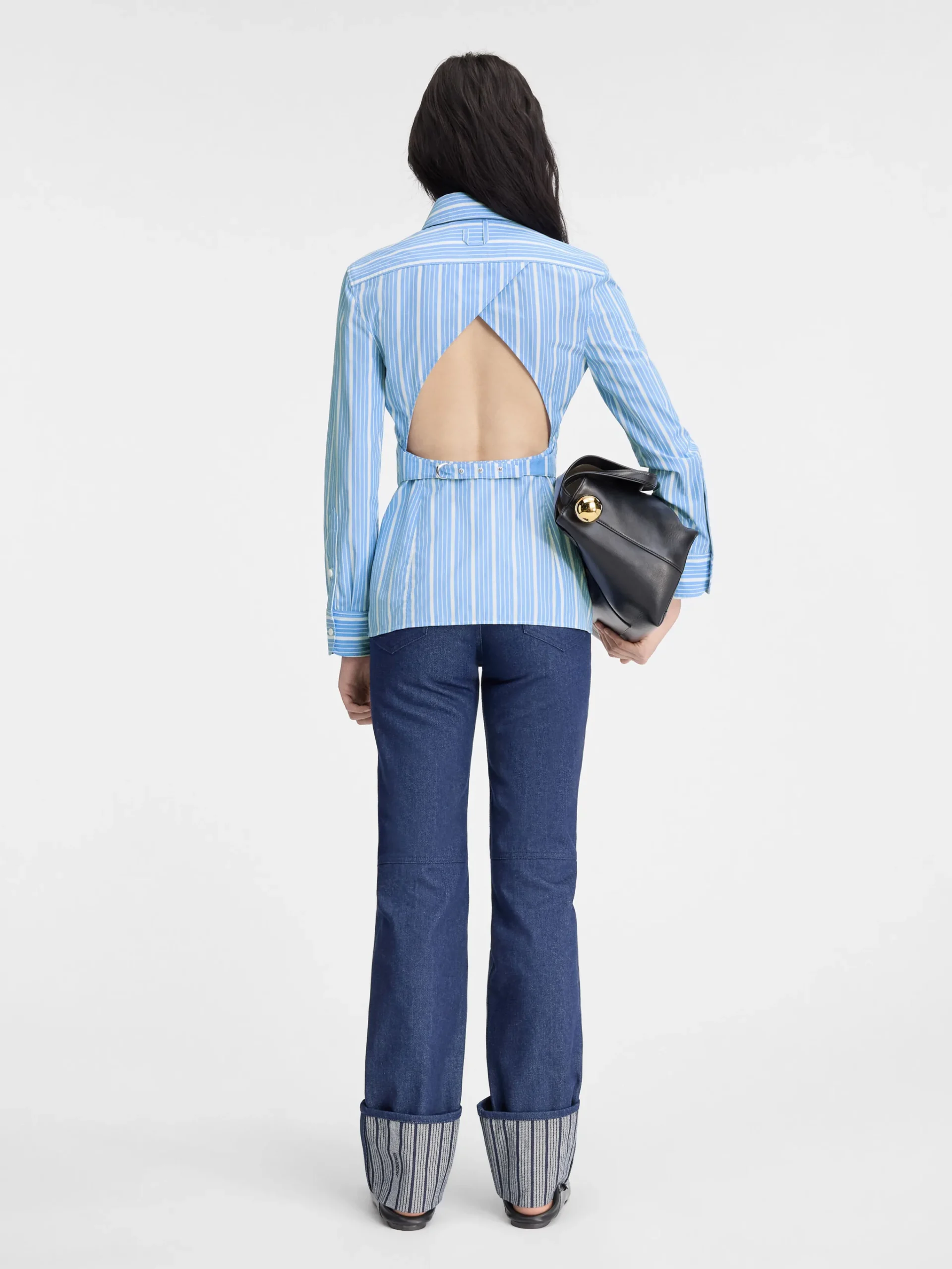 Hot Jacquemus Het formele overhemd JacquardBlue/White