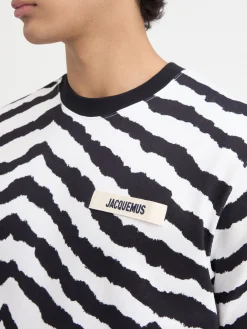 Outlet Jacquemus Het Gros Grain T-shirt Black&WhiteZebra