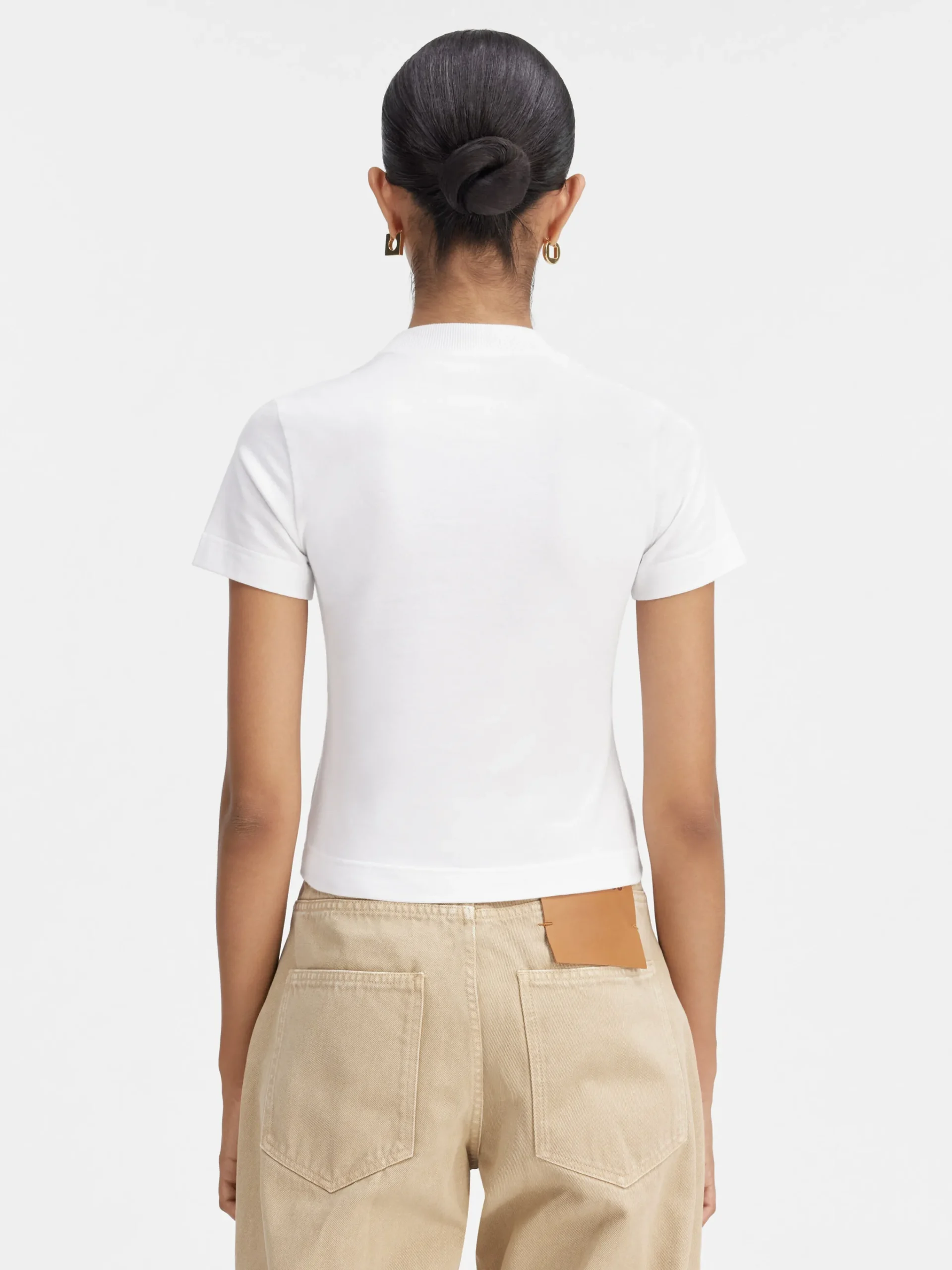 Hot Jacquemus Het Gros Grain T-shirt White