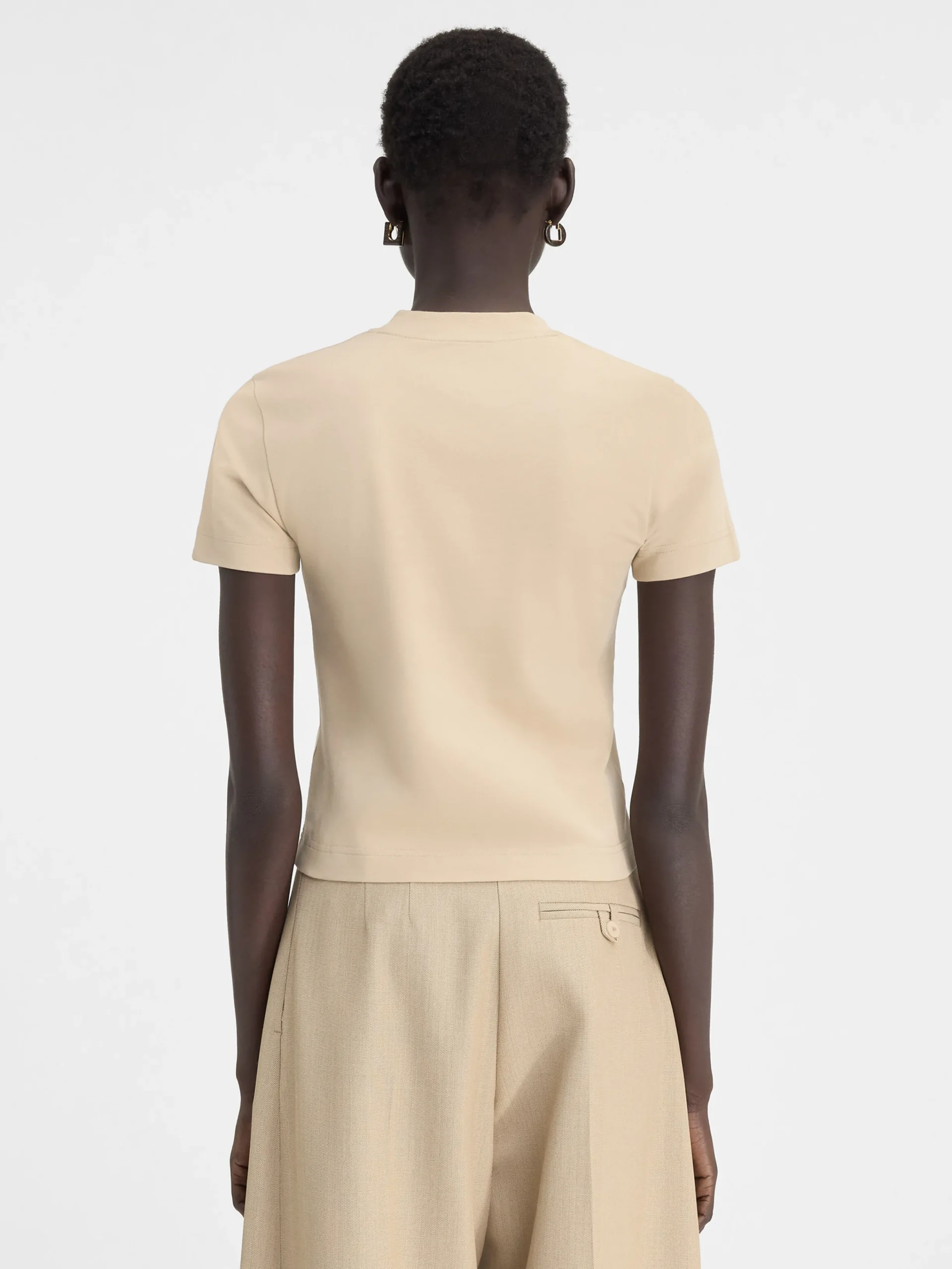 Outlet Jacquemus Het Gros Grain T-shirt Beige
