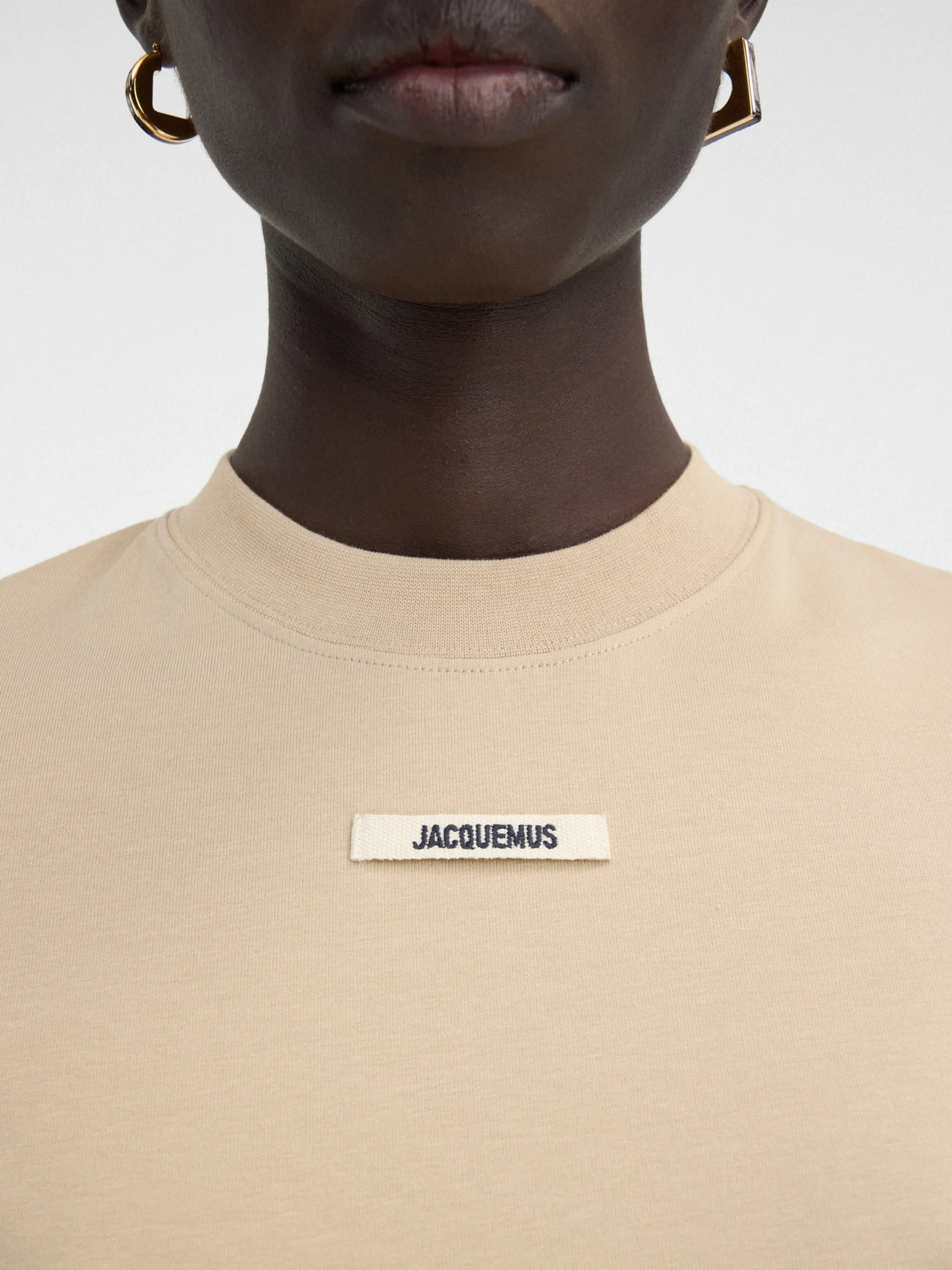 Outlet Jacquemus Het Gros Grain T-shirt Beige