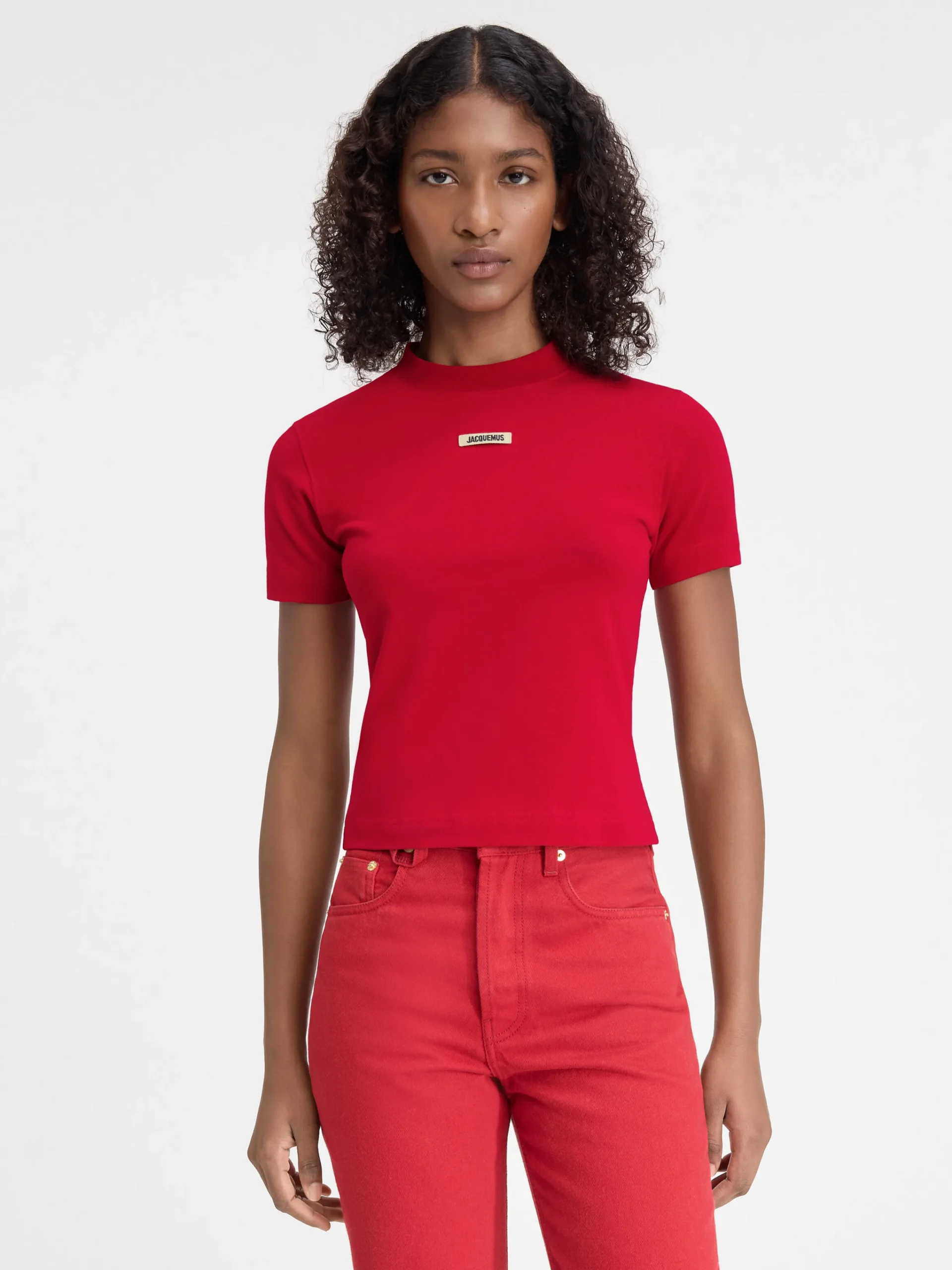 Hot Jacquemus Het Gros Grain T-shirt DarkRed
