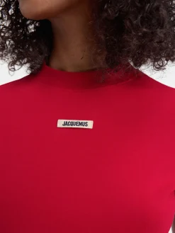 Hot Jacquemus Het Gros Grain T-shirt DarkRed