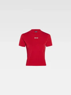 Hot Jacquemus Het Gros Grain T-shirt DarkRed