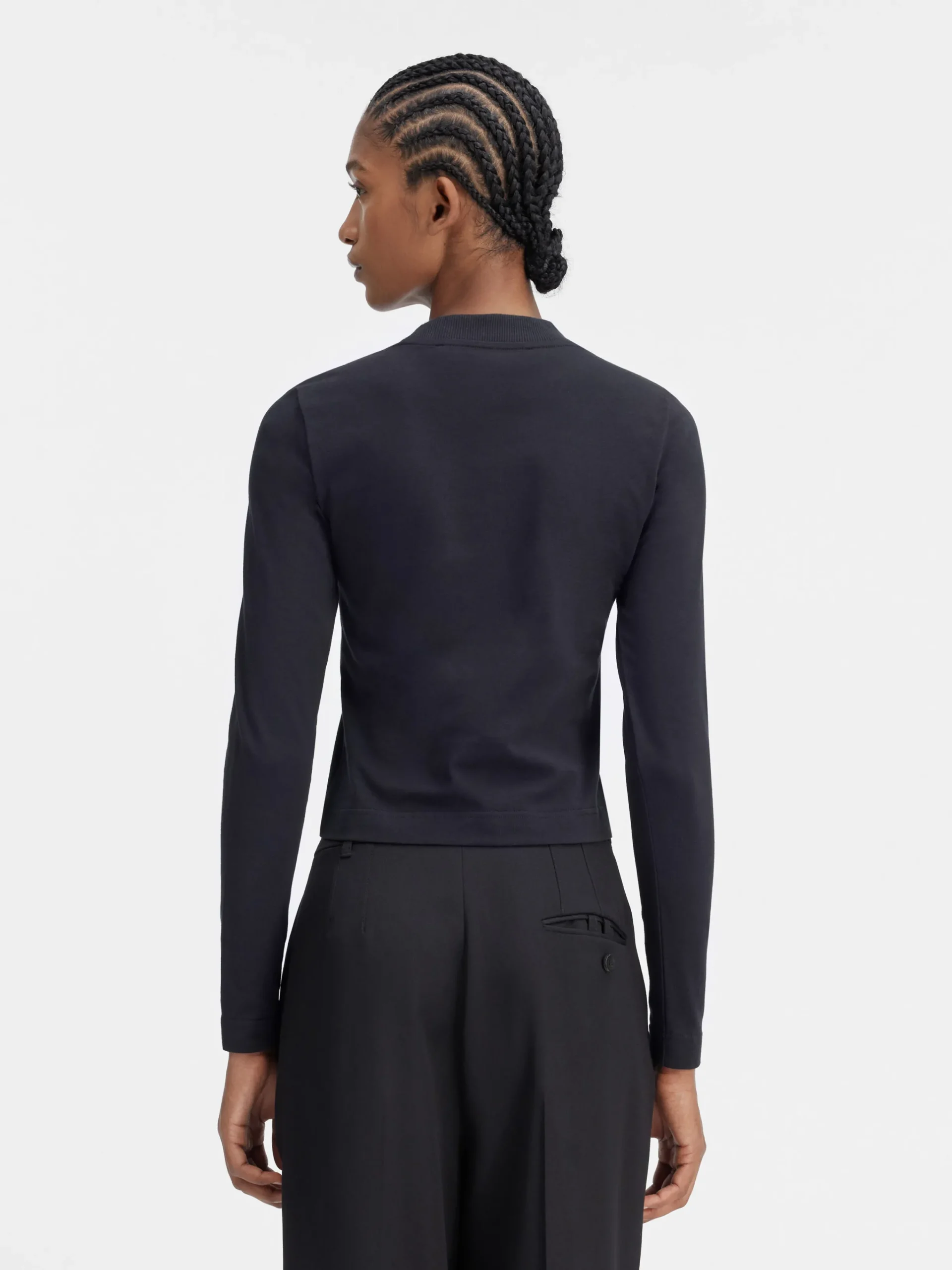 Discount Jacquemus Het Gros Grain T-shirt met lange mouwen Black