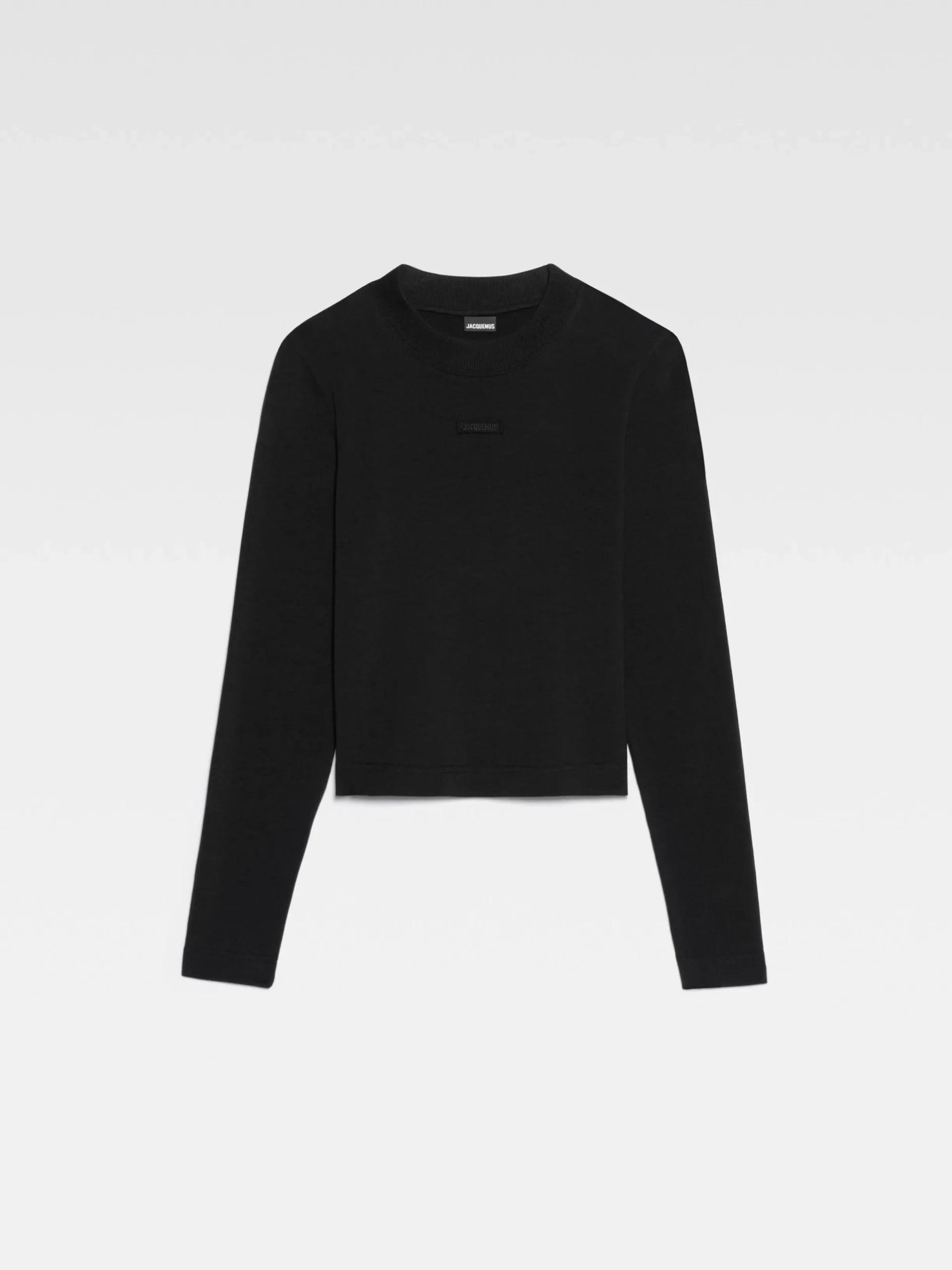 Discount Jacquemus Het Gros Grain T-shirt met lange mouwen Black