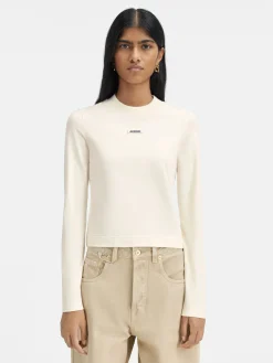 Discount Jacquemus Het Gros Grain T-shirt met lange mouwen LightBeige