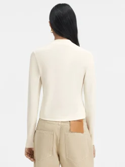 Discount Jacquemus Het Gros Grain T-shirt met lange mouwen LightBeige