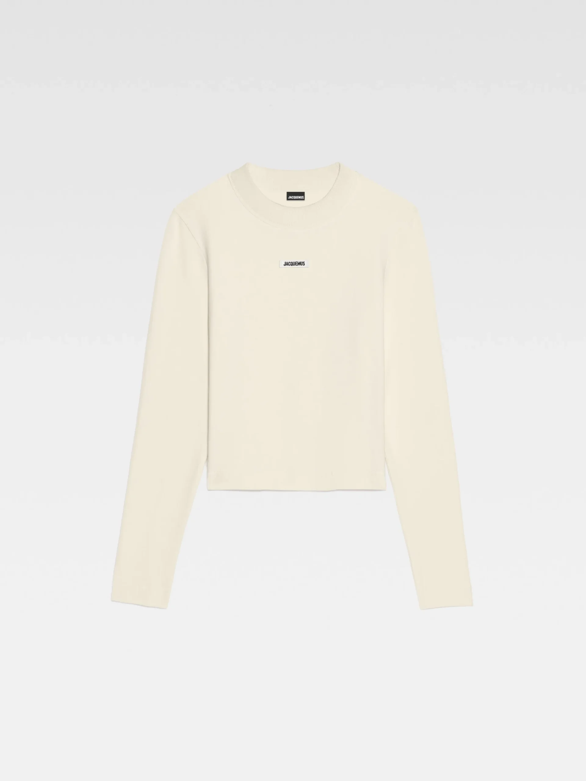 Discount Jacquemus Het Gros Grain T-shirt met lange mouwen LightBeige