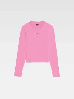 Discount Jacquemus Het Gros Grain T-shirt met lange mouwen Pink