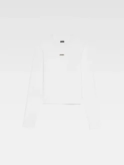Clearance Jacquemus Het Gros Grain T-shirt met lange mouwen White