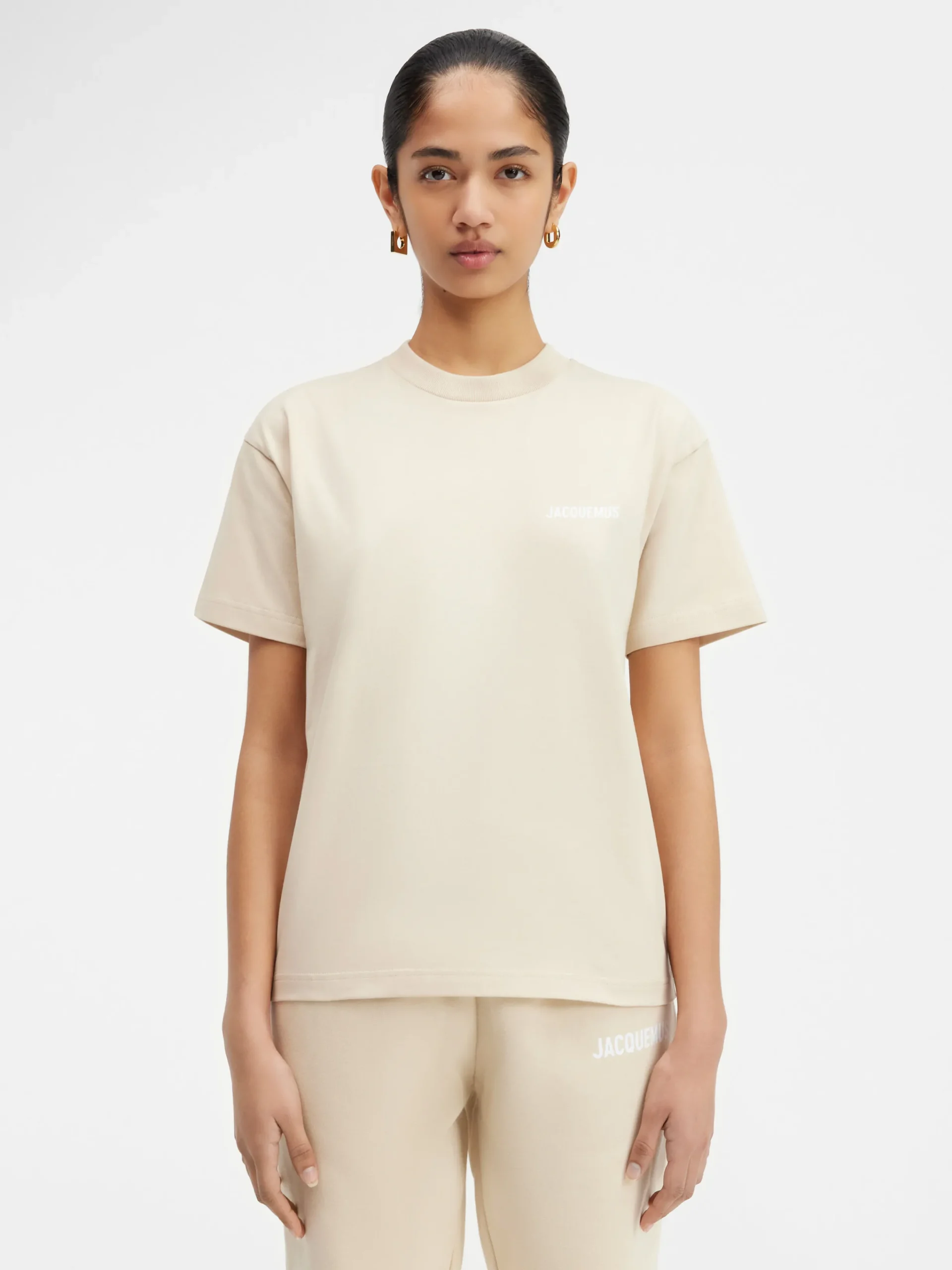 New Jacquemus Het T-shirt LightBeige