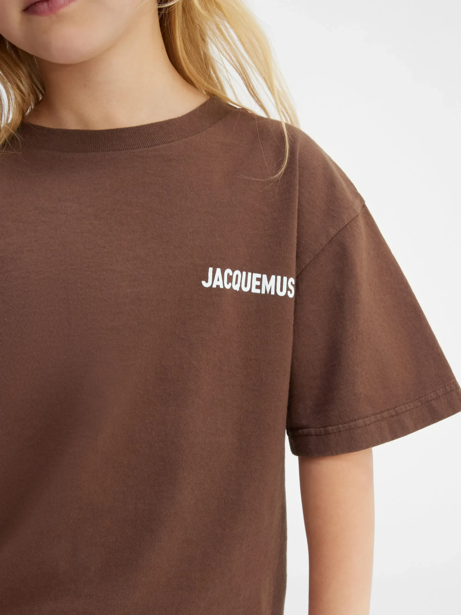 Sale Jacquemus Het T-shirt voor kinderen DarkBrown