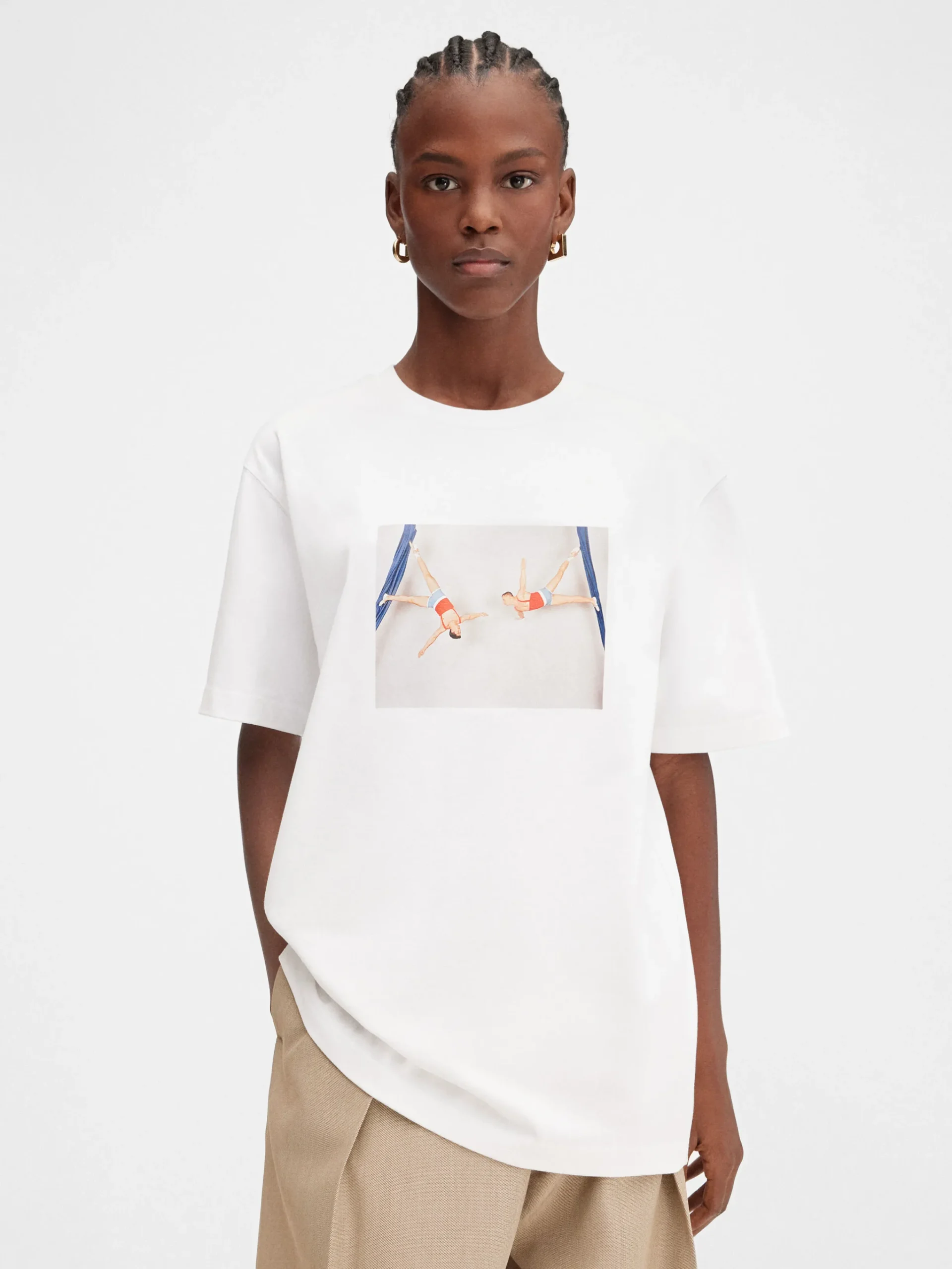 Hot Jacquemus Het x Valery Katsuba T-shirt PrintWhite