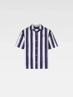 Fashion Jacquemus Het Jean shirt PrintRayureBlue