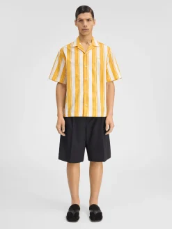 Sale Jacquemus Het Jean shirt PrintRayureYellowEcru