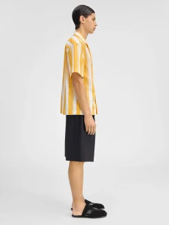 Sale Jacquemus Het Jean shirt PrintRayureYellowEcru