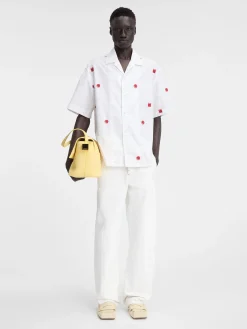 Best Jacquemus Het Jean shirt JacquardLabCheckRedWhite
