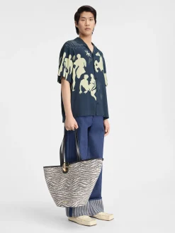 Sale Jacquemus Het Jean shirt PrintHorseSceneNavy