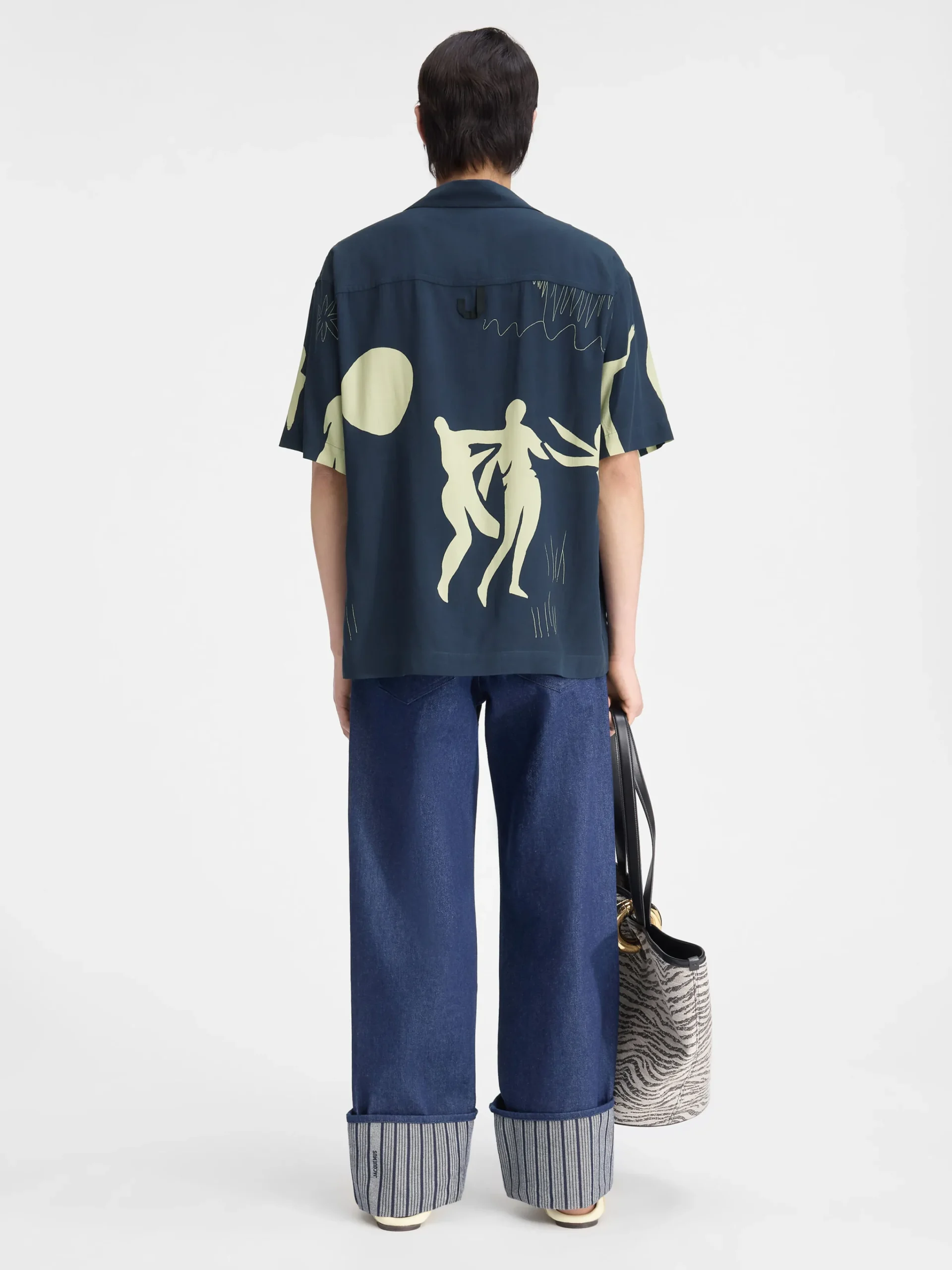 Sale Jacquemus Het Jean shirt PrintHorseSceneNavy
