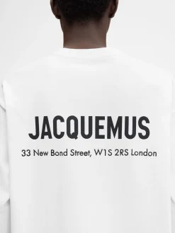 Best Jacquemus Het Londen T-shirt met adres LondresWhite