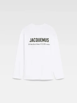 Best Jacquemus Het Londen T-shirt met adres LondresWhite