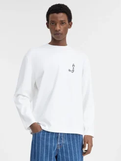 Outlet Jacquemus Het Merù T-shirt met lange mouwen White