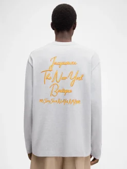 Hot Jacquemus Het New York T-shirt NewYorkAdresseGrey
