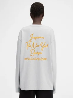 Hot Jacquemus Het New York T-shirt NewYorkAdresseGrey