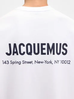 Sale Jacquemus Het New York T-shirt met adres New-YorkWhite
