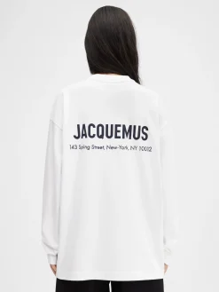 Sale Jacquemus Het New York T-shirt met adres New-YorkWhite