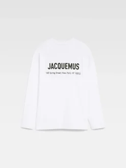 Sale Jacquemus Het New York T-shirt met adres New-YorkWhite