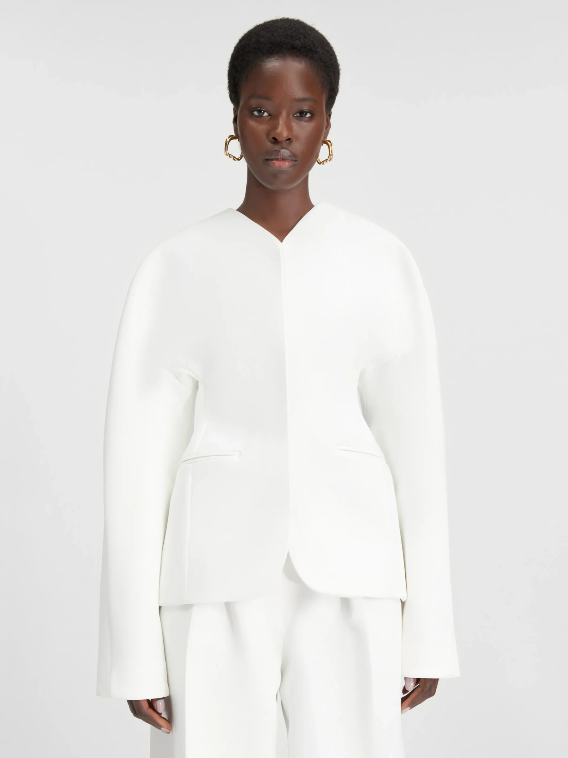 Sale Jacquemus Het Ovalo jasje White
