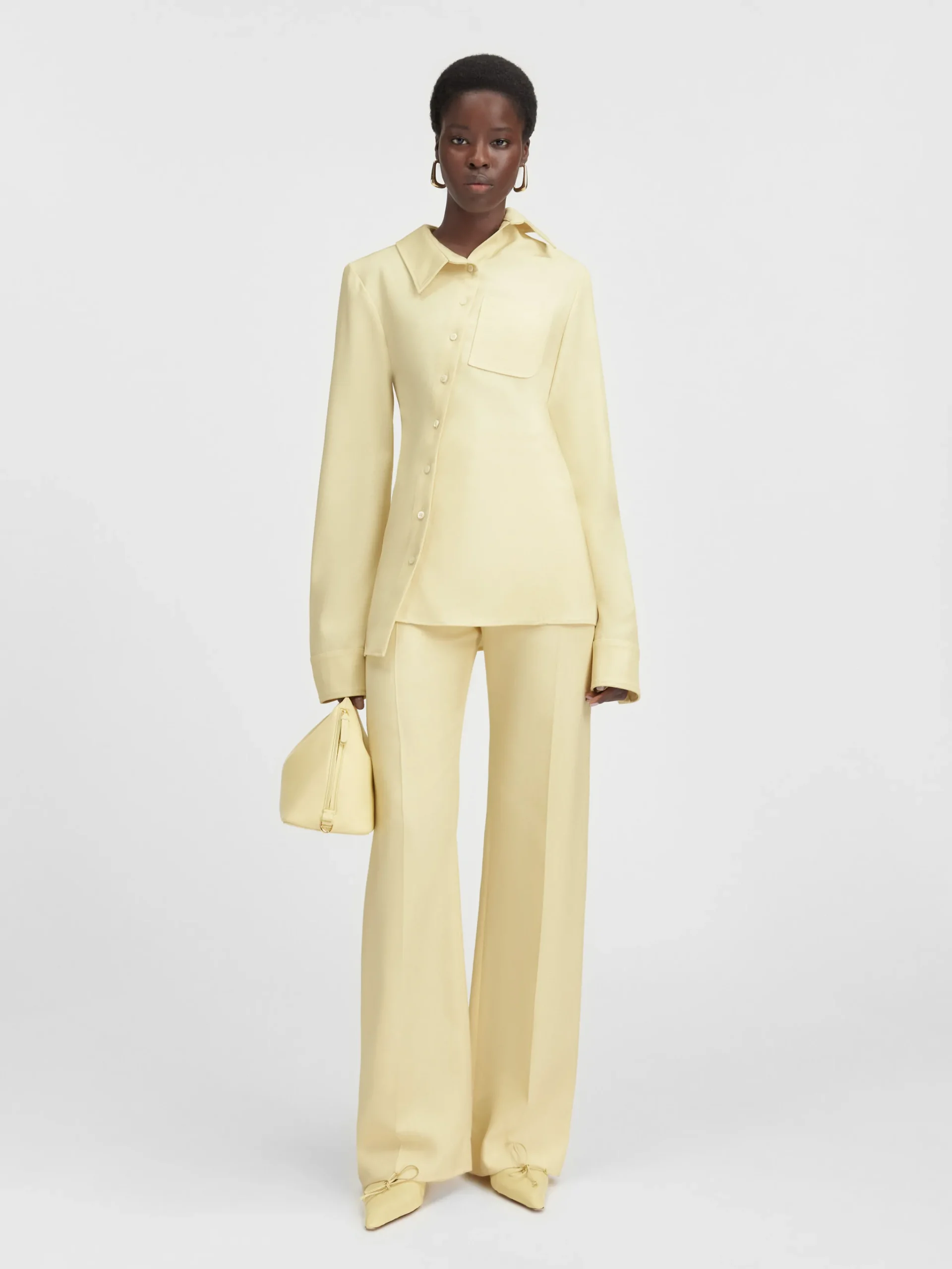 Fashion Jacquemus Het Pablo shirt PaleYellow