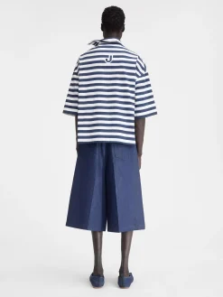 Sale Jacquemus Het Pablo shirt met korte mouwen PrintWhite&BlueStripes