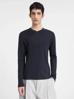Online Jacquemus Het Pesco T-shirt met lange mouwen DarkNavy