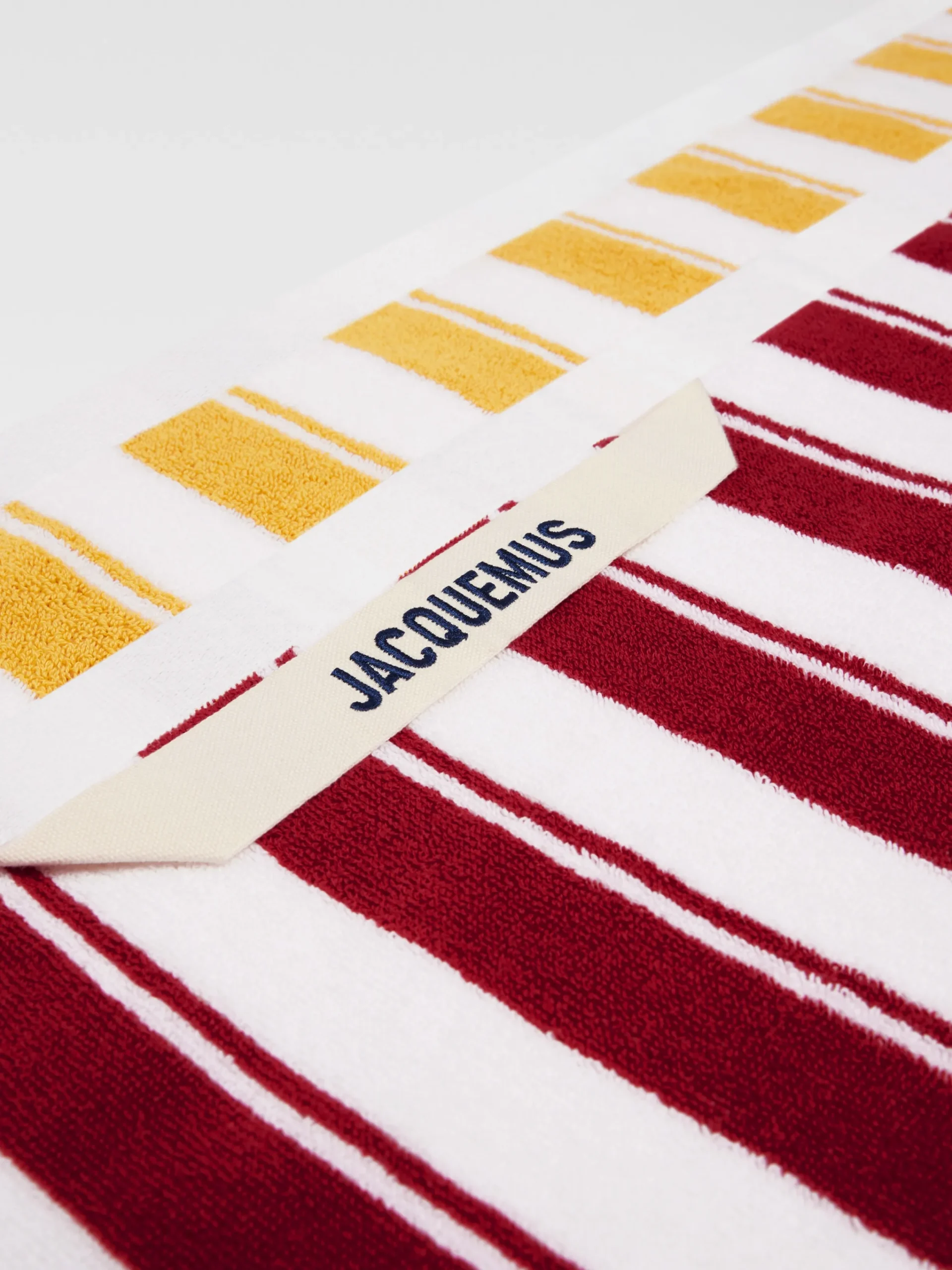 Fashion Jacquemus Het Rayures strandlaken PrintRayureYellowEcru