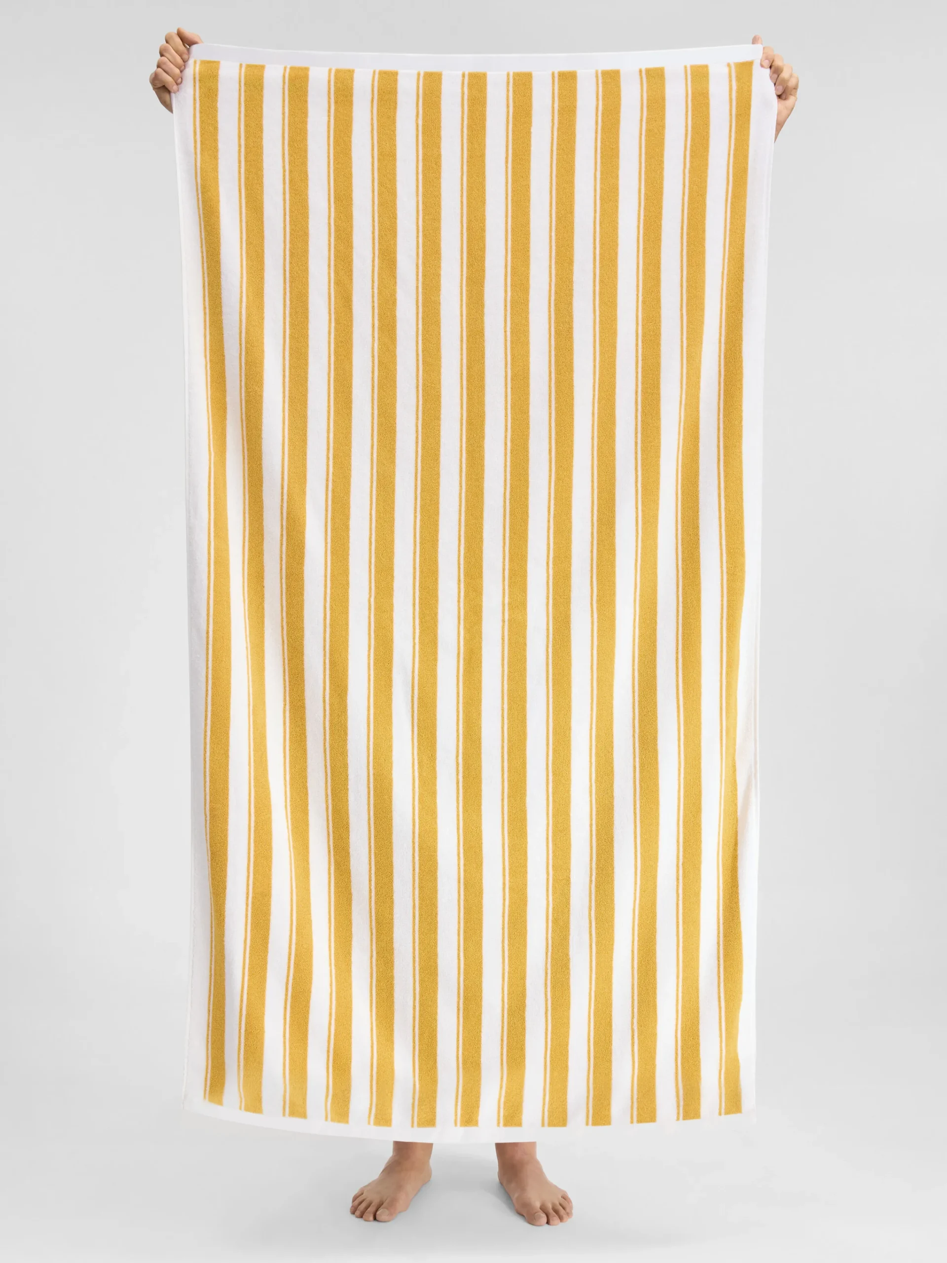 Fashion Jacquemus Het Rayures strandlaken PrintRayureYellowEcru