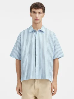 Fashion Jacquemus Het shirt met korte mouwen PrintBlueStripes