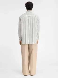 Outlet Jacquemus Het shirt met lange mouwen PrintBeigeStrip