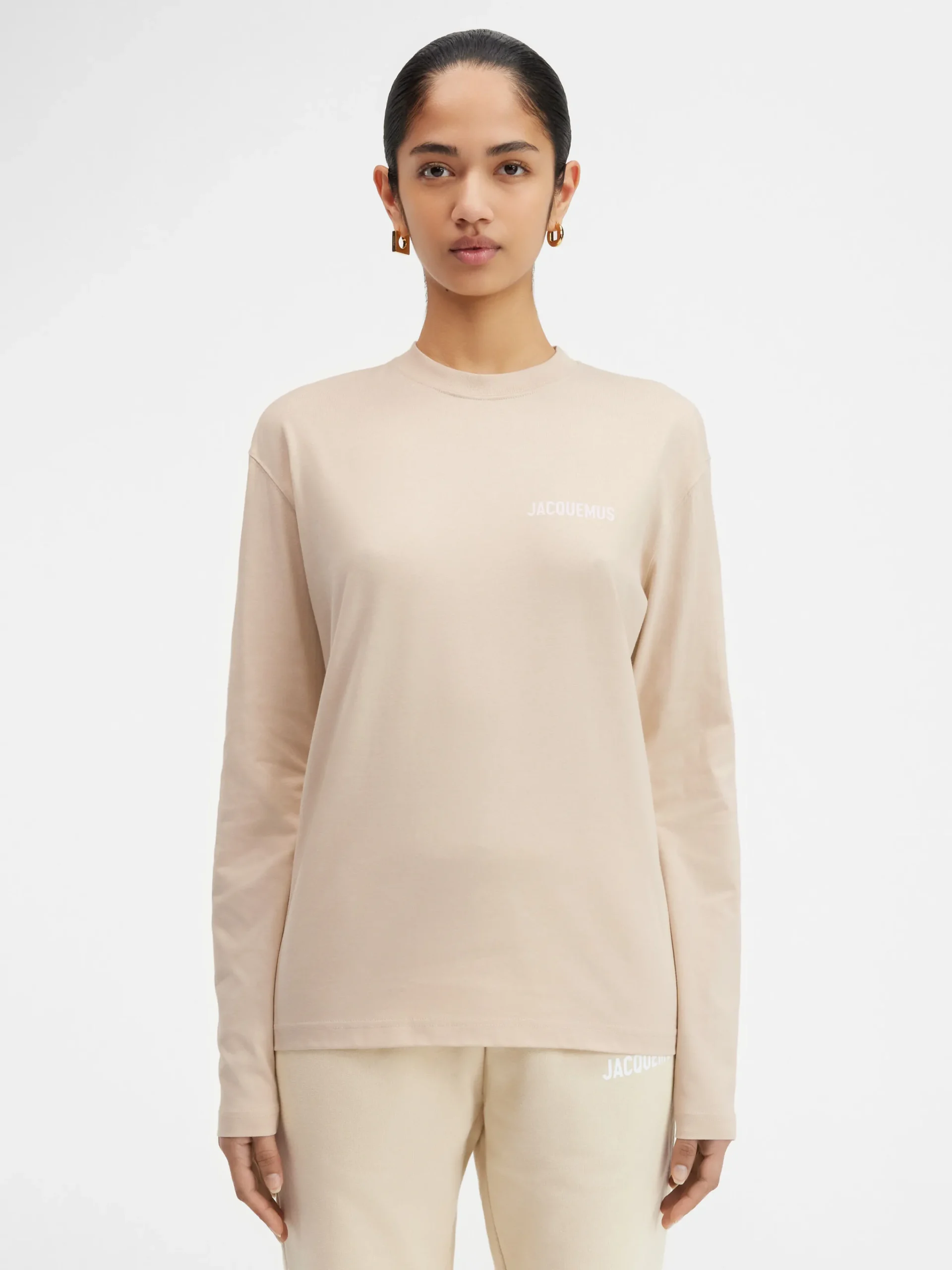 Online Jacquemus Het shirt met lange mouwen LightBeige