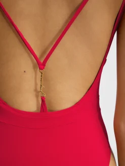 Clearance Jacquemus Het Signature badpak DarkRed
