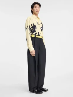 Clearance Jacquemus Het Simon shirt PrintHorseSceneYellow