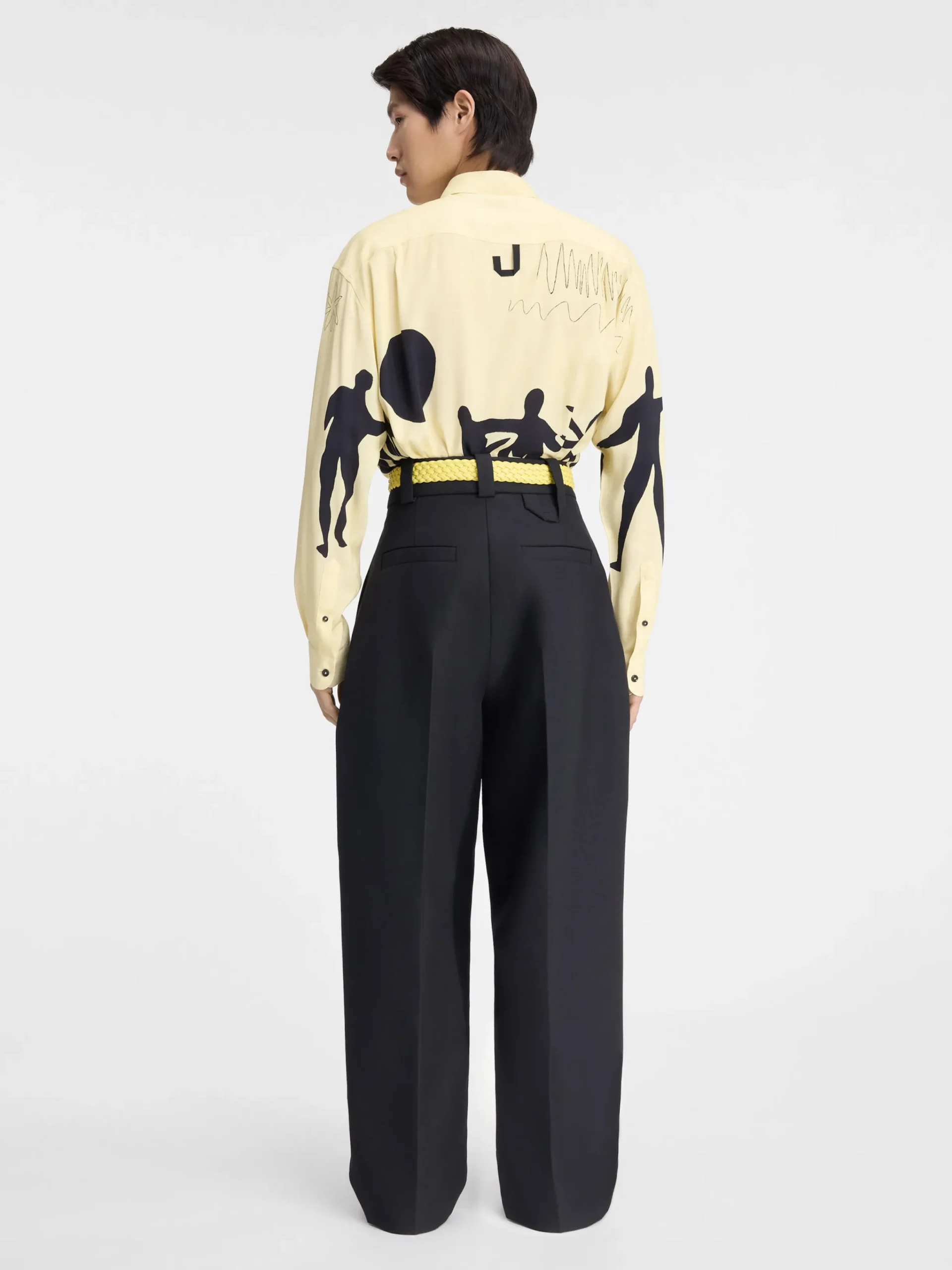 Clearance Jacquemus Het Simon shirt PrintHorseSceneYellow