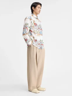 Best Jacquemus Het Simon shirt PrintCapriCarsWhite
