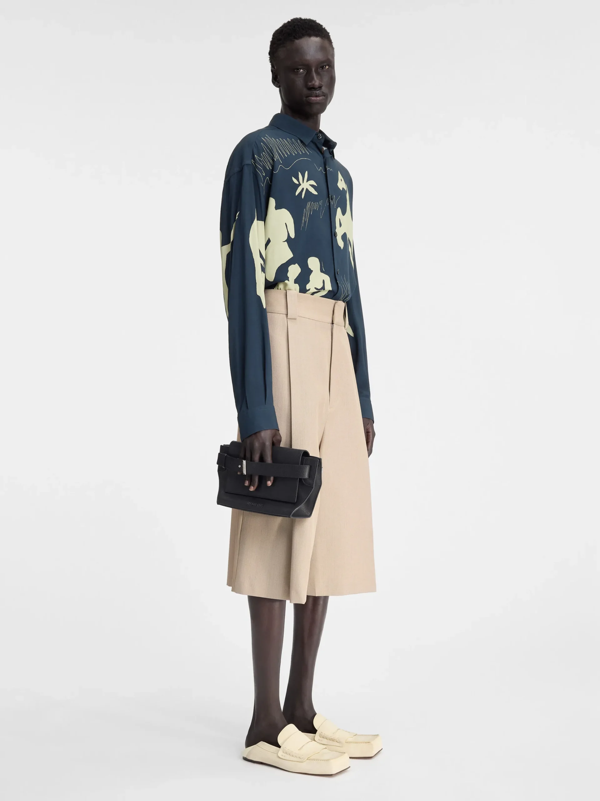 Hot Jacquemus Het Simon shirt PrintHorseSceneNavy