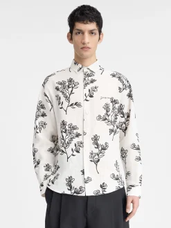 Discount Jacquemus Het Simon shirt PrintBlackFlowers