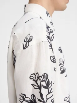 Discount Jacquemus Het Simon shirt PrintBlackFlowers
