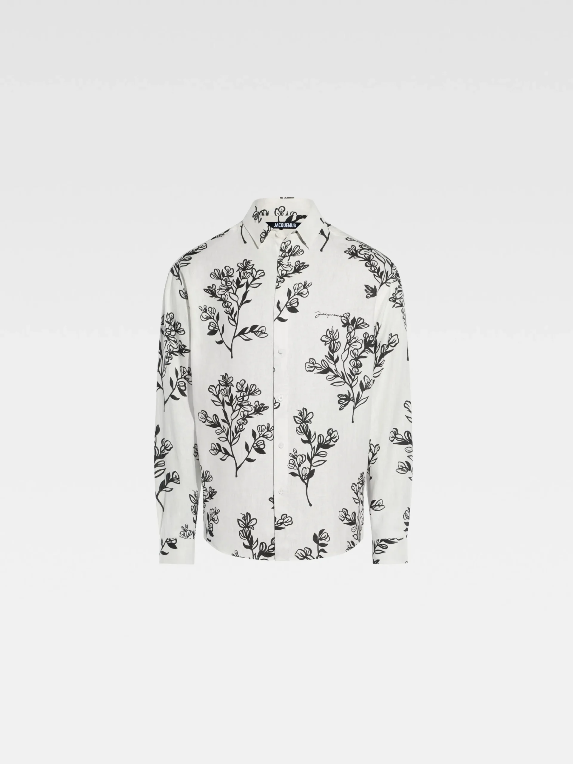 Discount Jacquemus Het Simon shirt PrintBlackFlowers