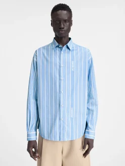 Discount Jacquemus Het Simon shirt JacquardBlue/White